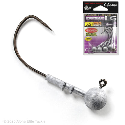 Fishing hook with a lead weight and its packaging on a white background