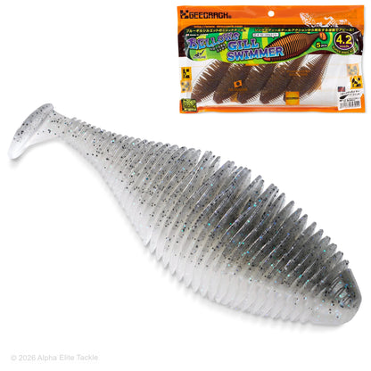 Geecrack Bellows Gill Swimmer in Electric shad with packaging