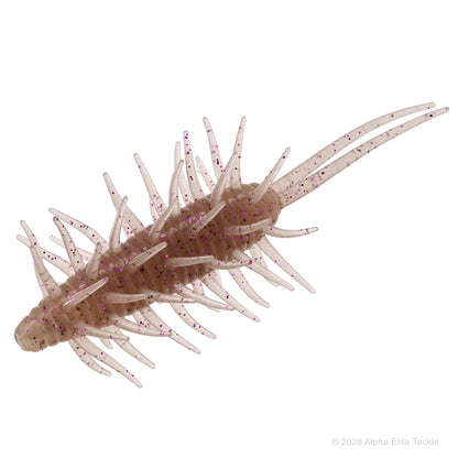 Single Hideup Coike Shrimp creature bait in the color Ebi Dappi on a white background