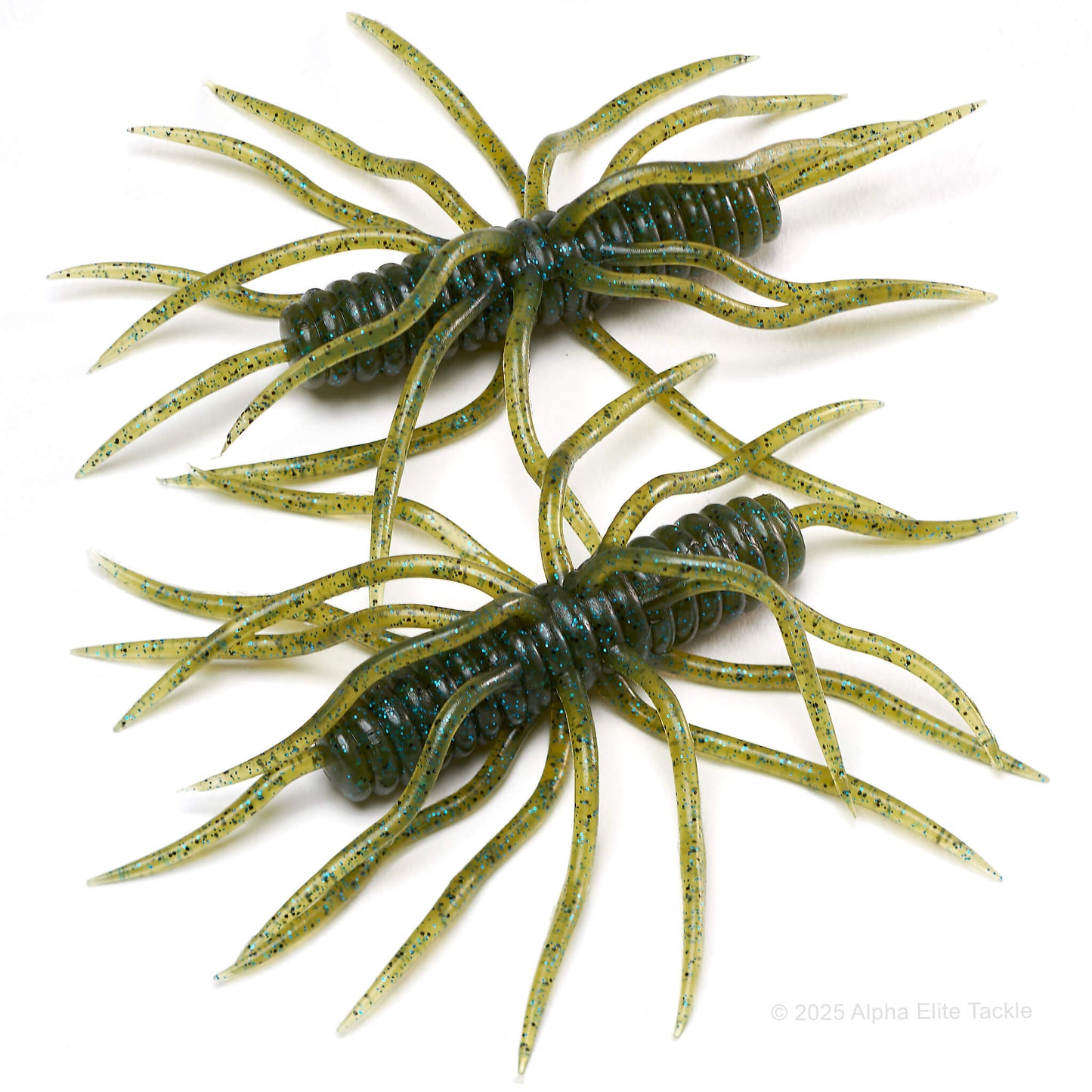 Close up of two Hideup Coike Thunder in the color Green Light Gill on a white background