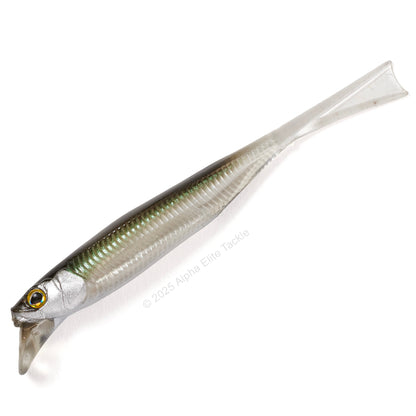 Close up of the Jackall Drift Fry 4.0 Elastomer Strolling Minnows in the color Sweet Fish on white background