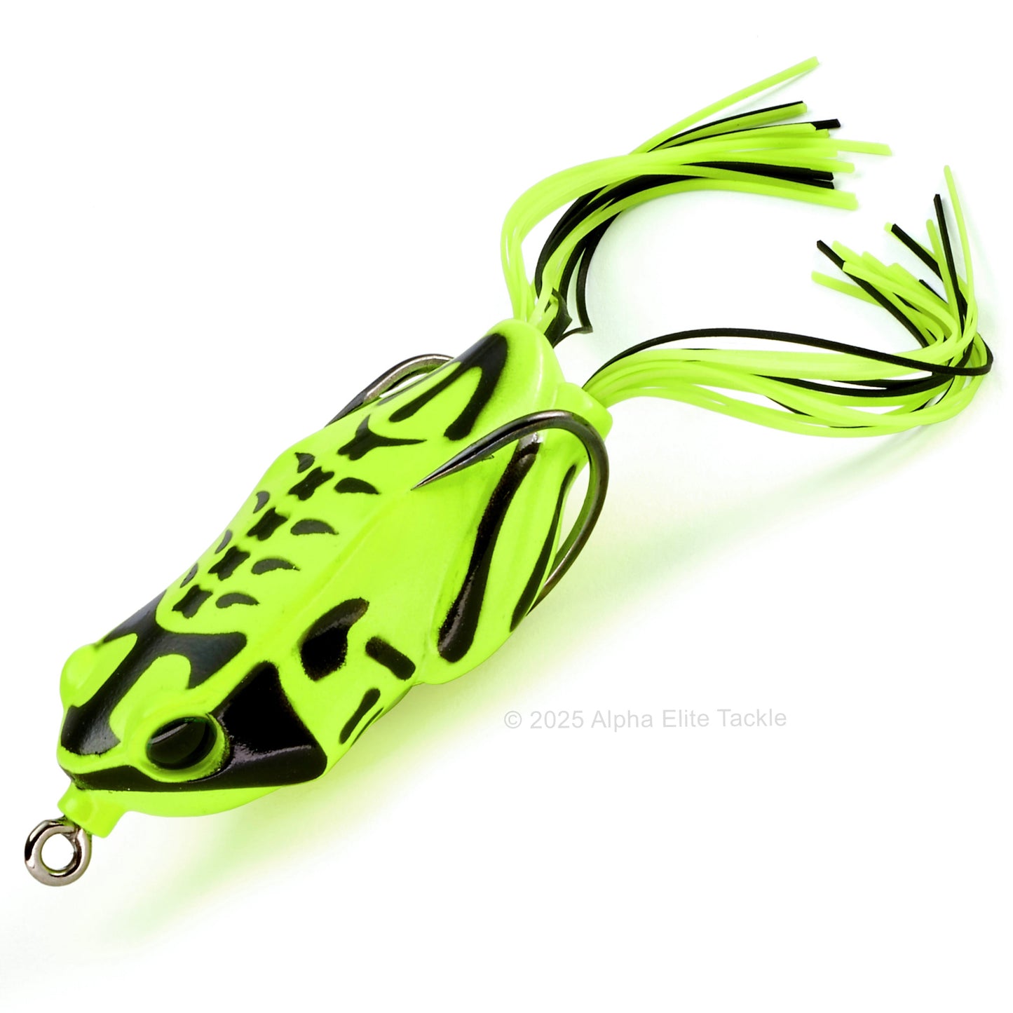 Close up of the Jackall Kaera Hollow Body Frog in the color BC Frog Bone on white background