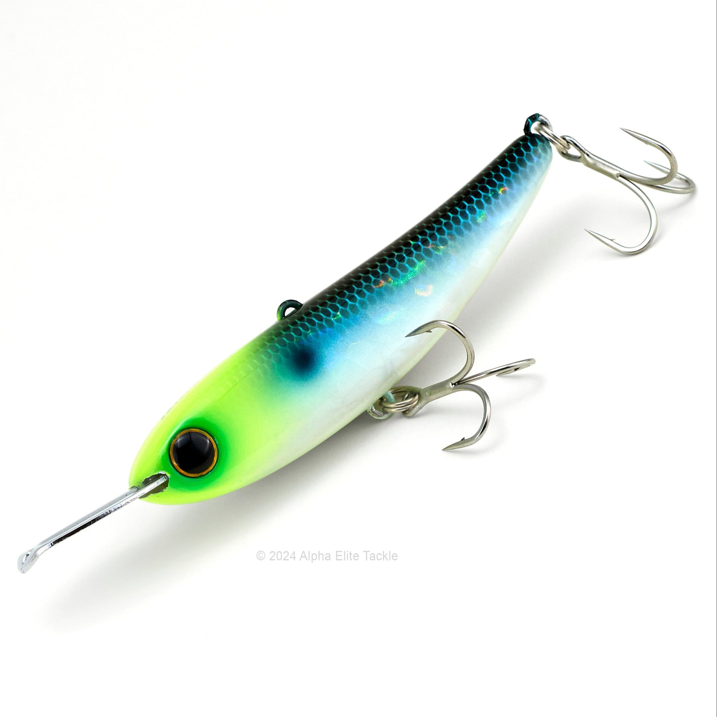 Close up of the Jackall Riser Bait 008 in the color Inakko Chart Head on a white background