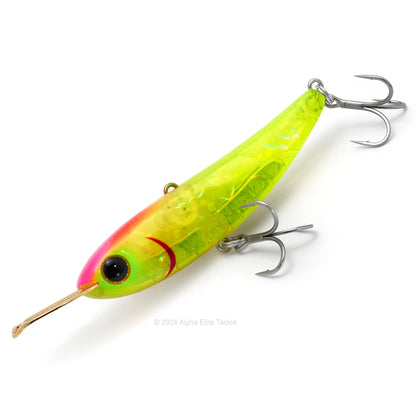 Close up of the Jackall Riser Bait 008 in the color Vitamin Chart on a white background