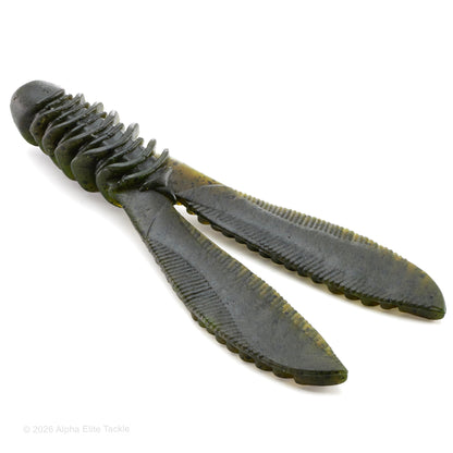 Jackall Ribbing Bunny Soft Plastic Craw in the color Double Green Pumpkin