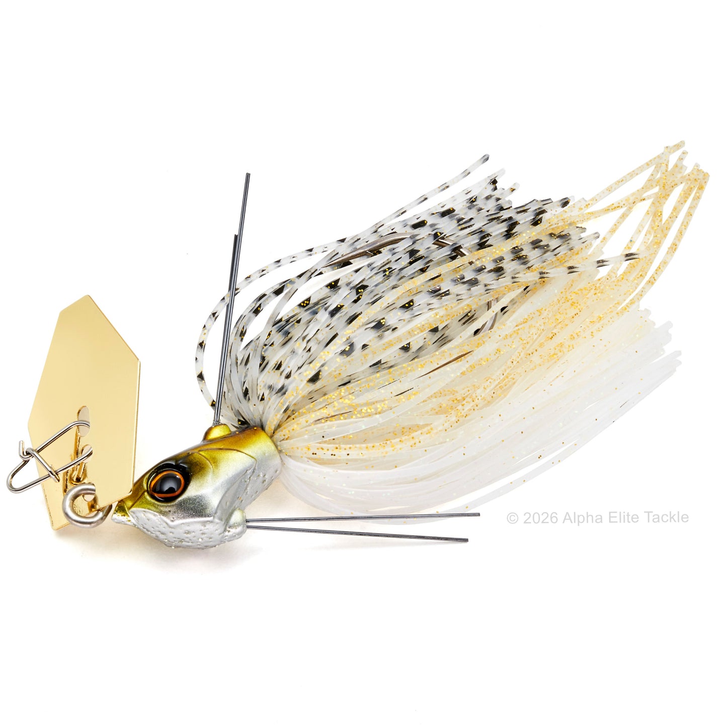 Close Up of the Jackall TG Super Break Blade Bladed Jig in the color Japan Shad on a white background