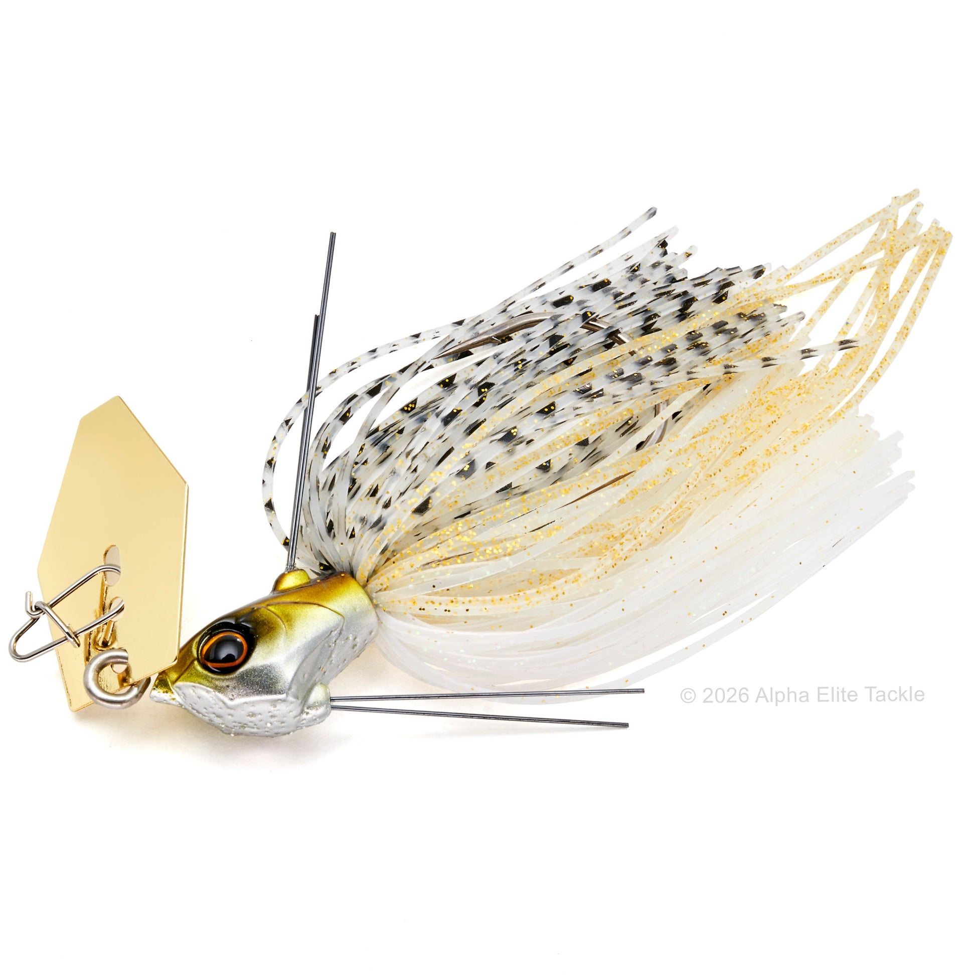 Close Up of the Jackall TG Super Break Blade Bladed Jig in the color Japan Shad on a white background