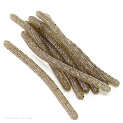 Close up of the Jackall Yammy 500 soft plastic bait in the color Gitai Sui Ebi on a white background
