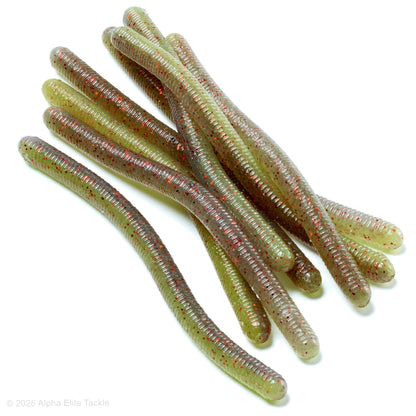 Jackall Yammy 500 Finesse Worm in the color Tokai Smoke Yellow on a white background