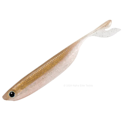Close up of the Laysam Bariuo Strolling Minnow in the color Wakasagi on a white background.