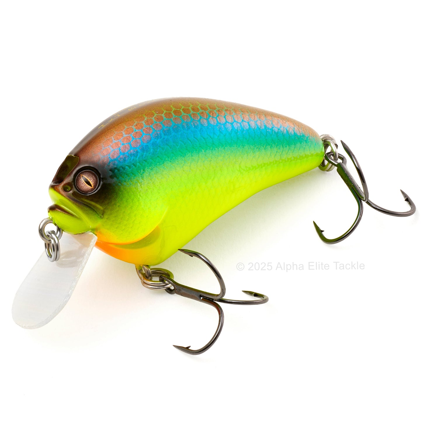 Close up of the Megabass IxI Blowly Crankbait fishing lure in the color Megabass Bream on a white background