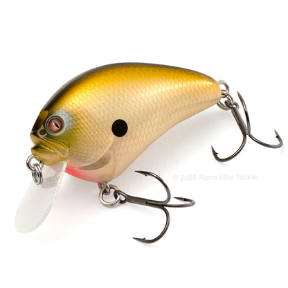 Close up of the Megabass IxI Blowly Crankbait fishing lure in the color Secret Truffle on a white background