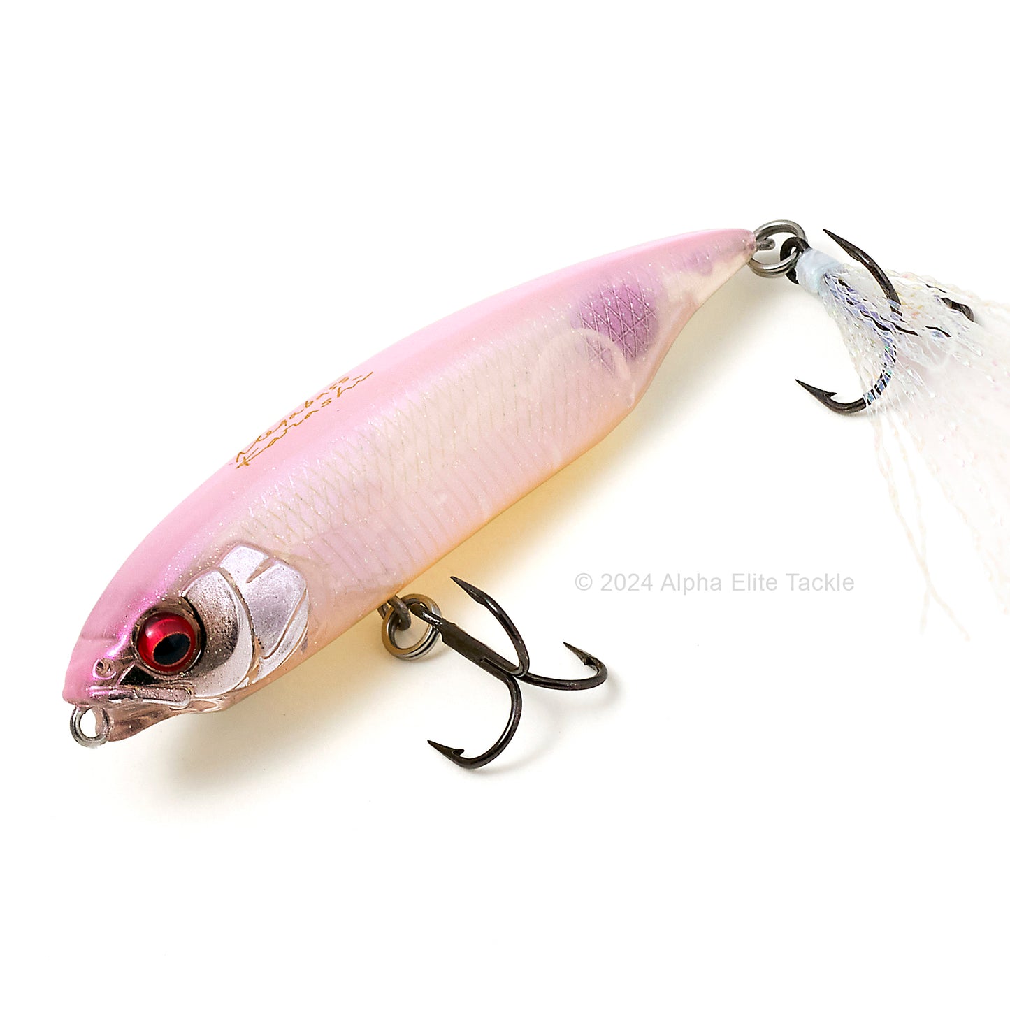 Megabass Karashi Twitch Bait in the color GLX frozen Pink on a white background