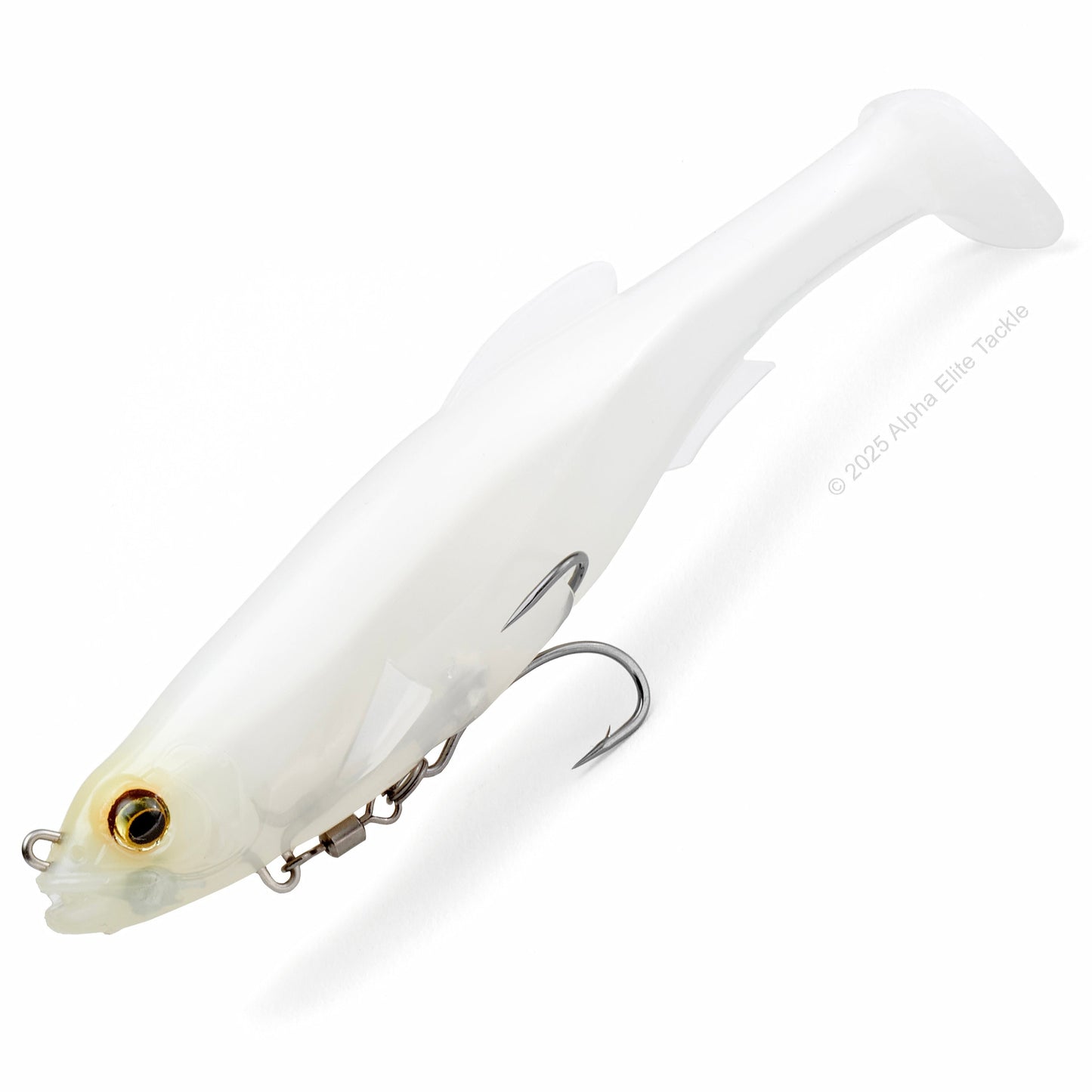 Close up of the Megabass Magdraft in the color Hiuo on a white background