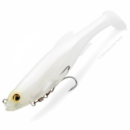 Close up of the Megabass Magdraft in the color Hiuo on a white background