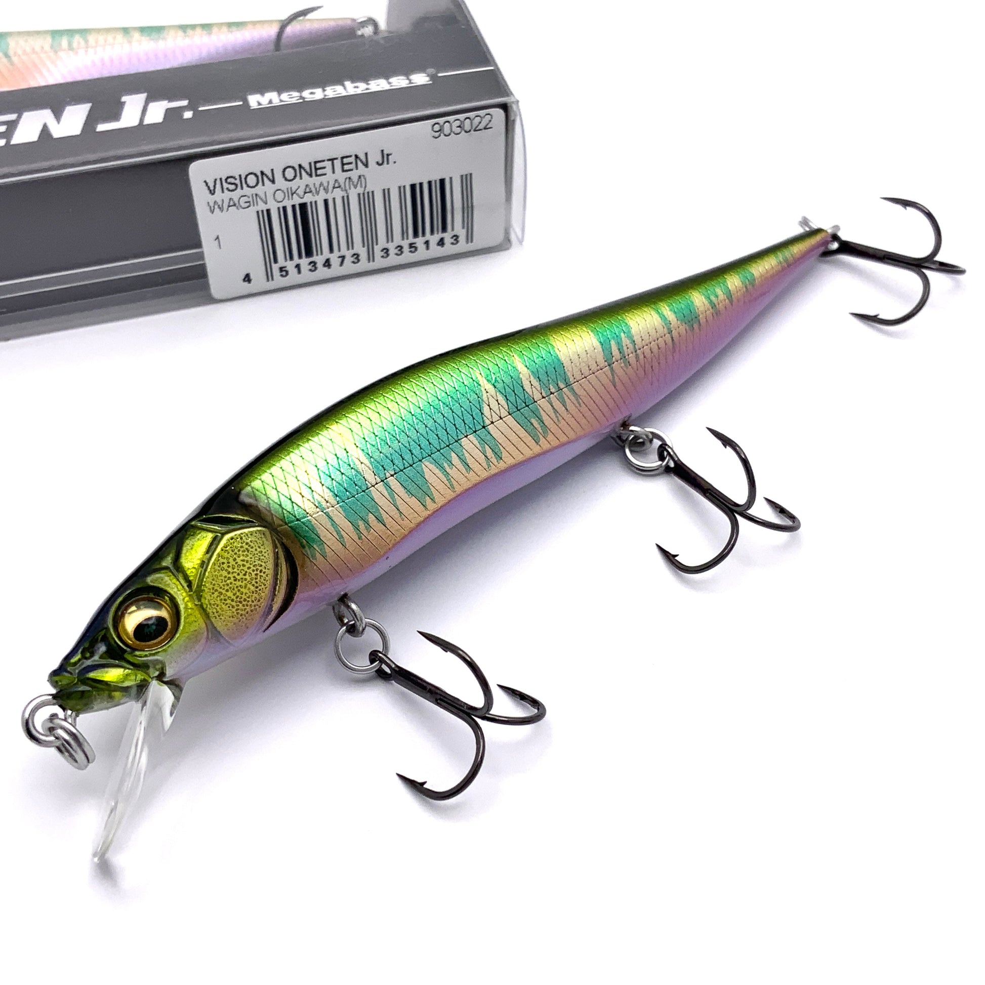 Megabass Ito Vision Oneten junior Jerkbait in the color Wagin Oikawa M on a white background