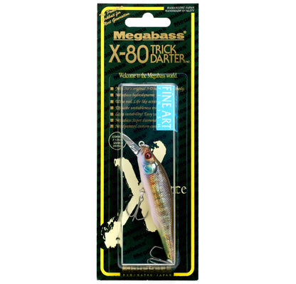 Megabass X 80 Jerkbait in the color FA Gill on a white background