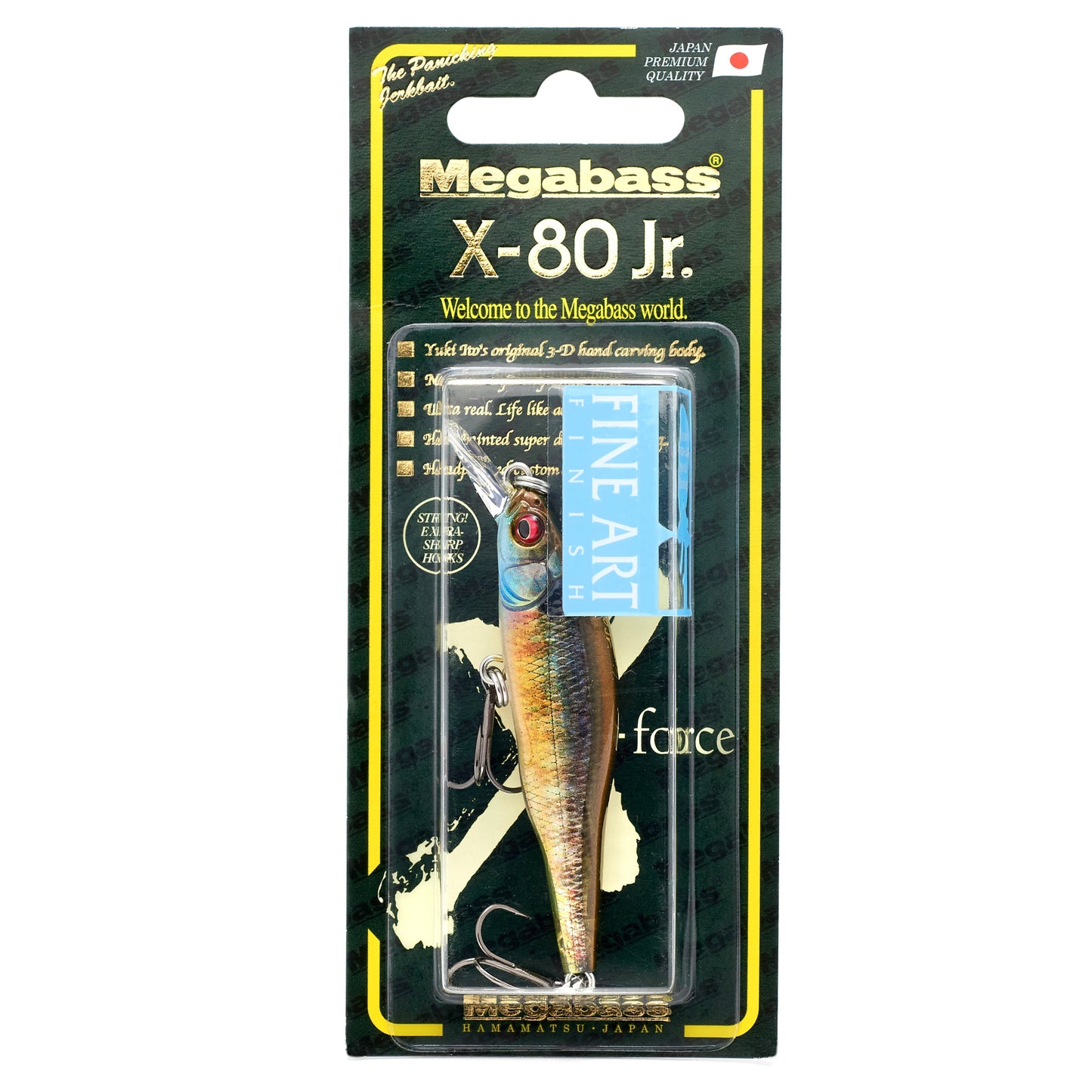 Megabass X 80 Junior Jerkbait in the color fa gill on a white background