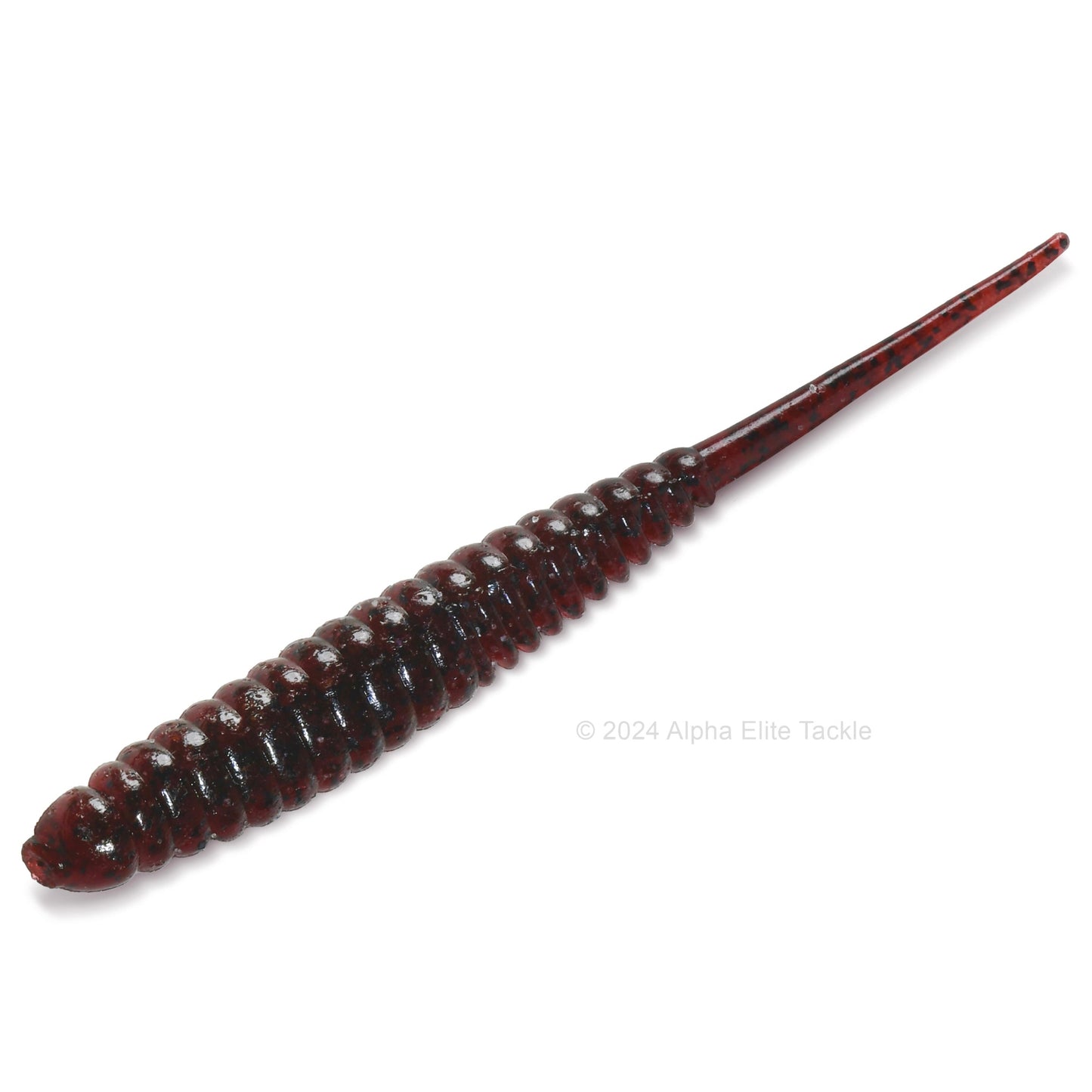 Close up of the Noike Mochobee Finesse Pintail Minnow in the color Dark Red on a white background.