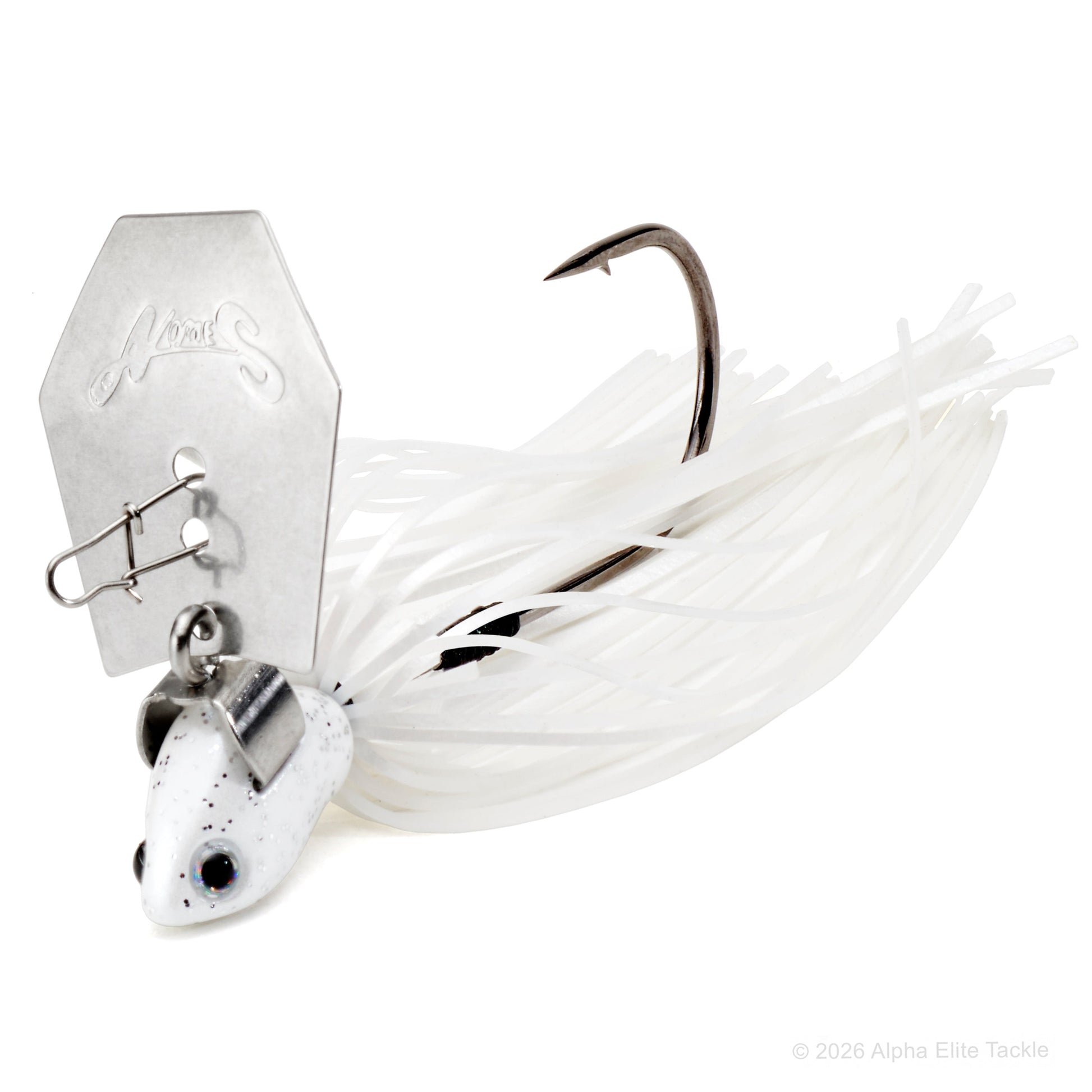 Close up of the Nories Hula Chat in the color white crystal on a white background