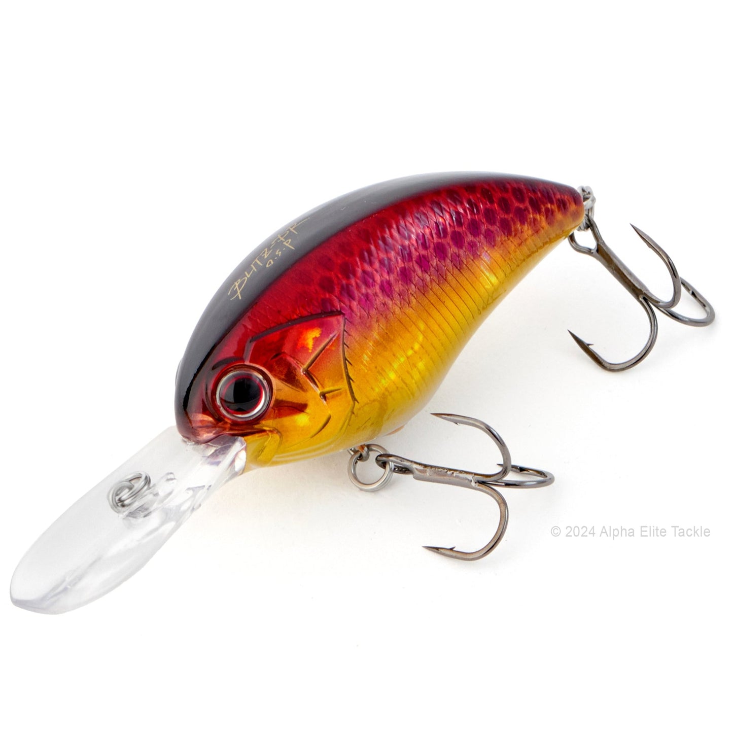 OSP Blitz DR Crankbait in the color Gold Fire in on a white background