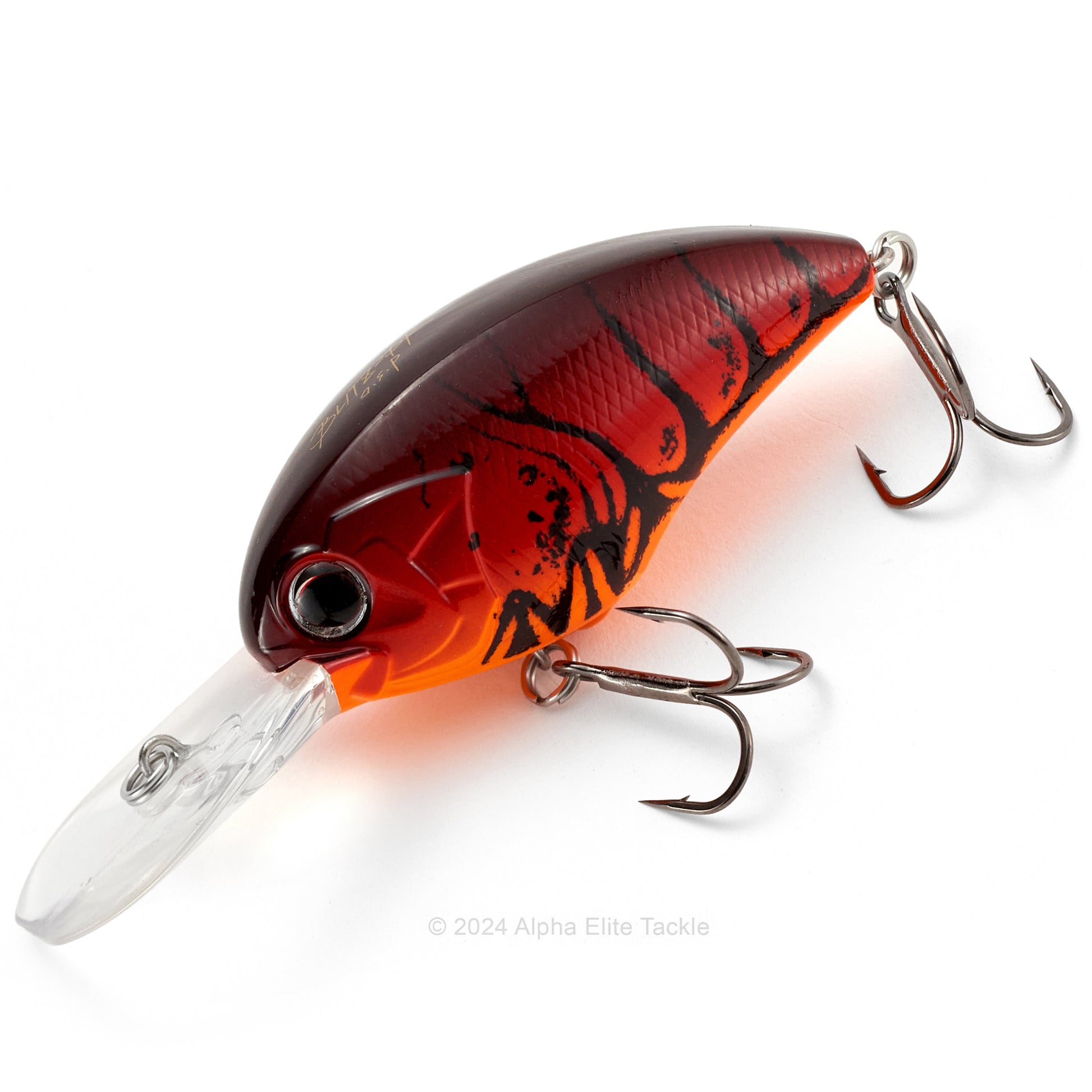 Close up of the OSP blitz DR in the color red craw on a white background
