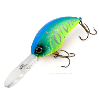 OSP Blitz EX Dr Crankbait in the color Metallic Blue Back Tiger on a white background
