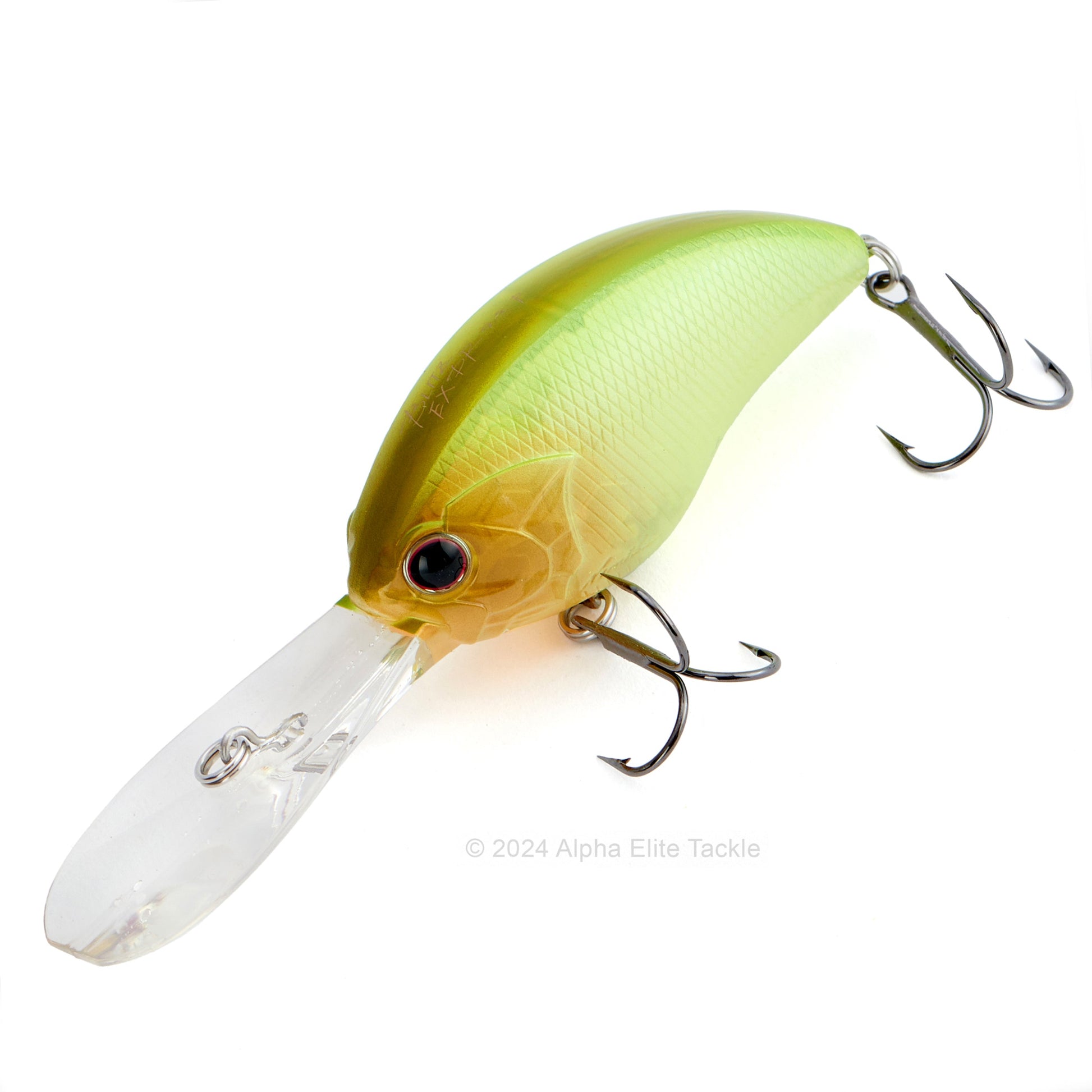 OSP Blitz EX Dr Crankbait in the color Ghost Lime Chart on a white background
