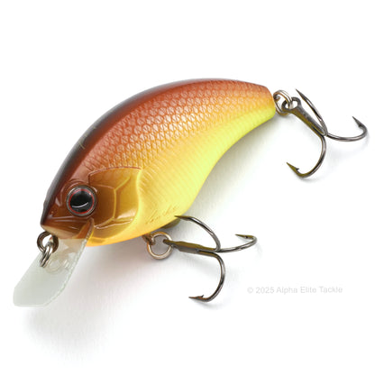Close up of the OSP Blitz Squarebill Crankbait in the color Honey Brown #P63.