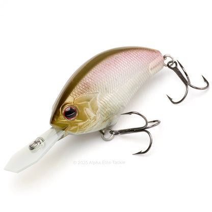Fishing lure with a realistic fish design on a white background
