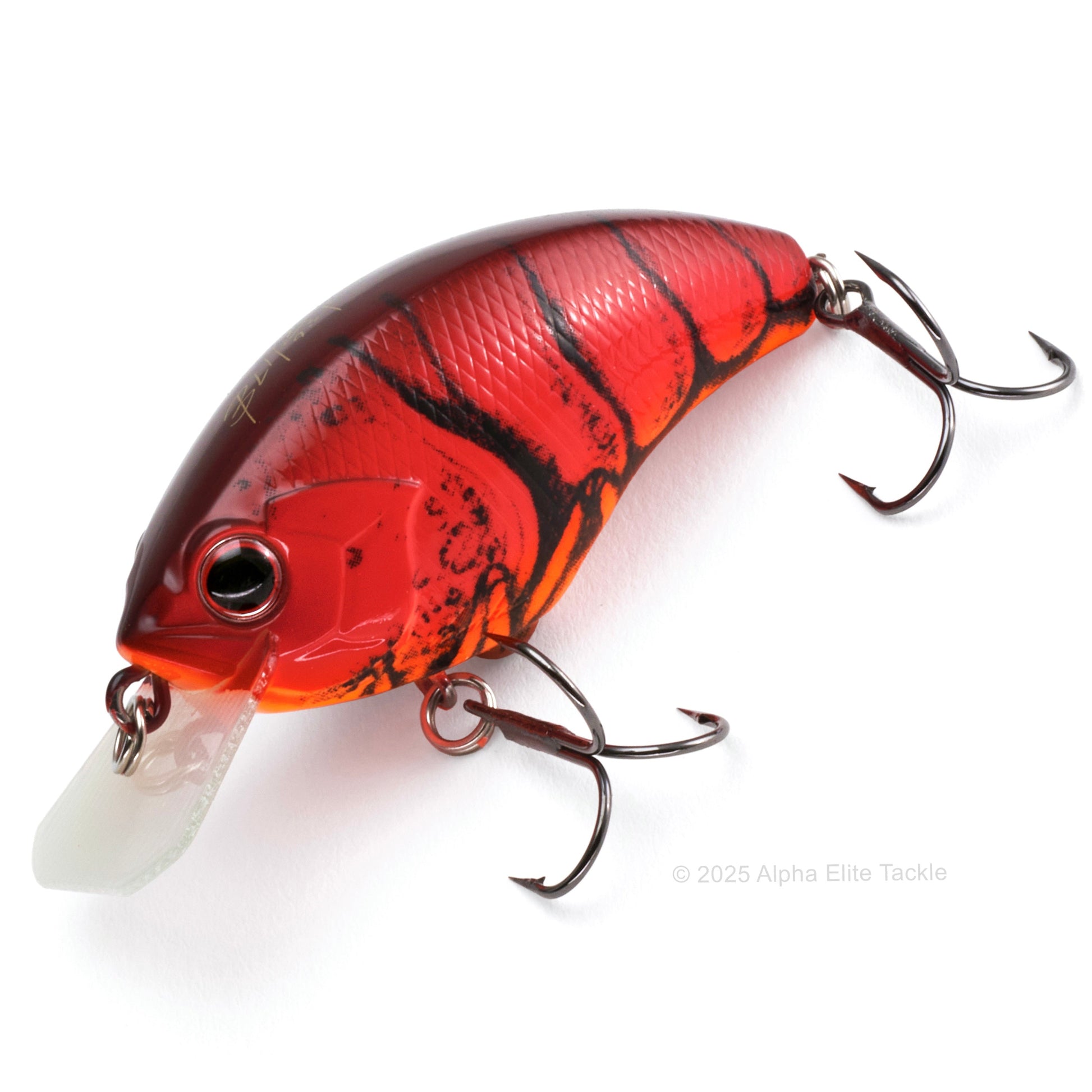 Close up of the OSP Blitz Squarebill Crankbait in the color Red Craw #Z08.