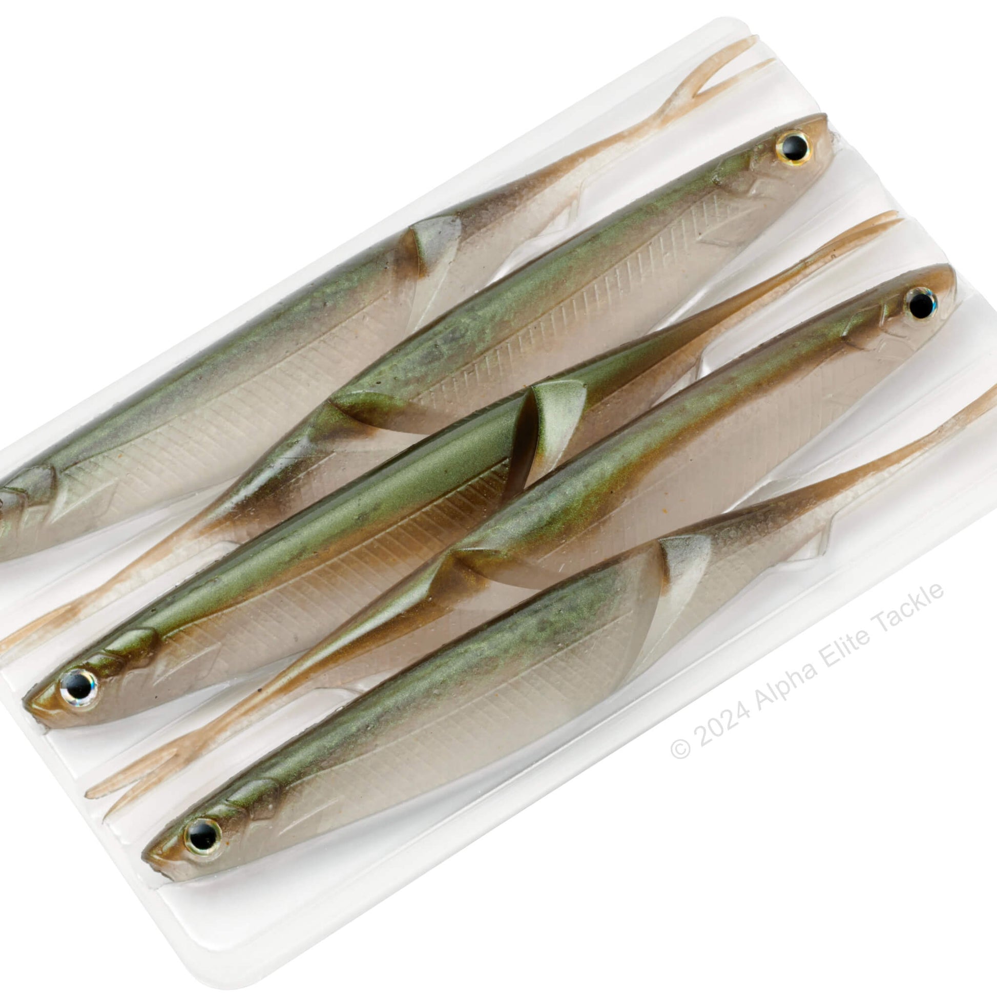 Close up of the Prize Sould Shad Strolling Minnow in the color Arkansas Shiner