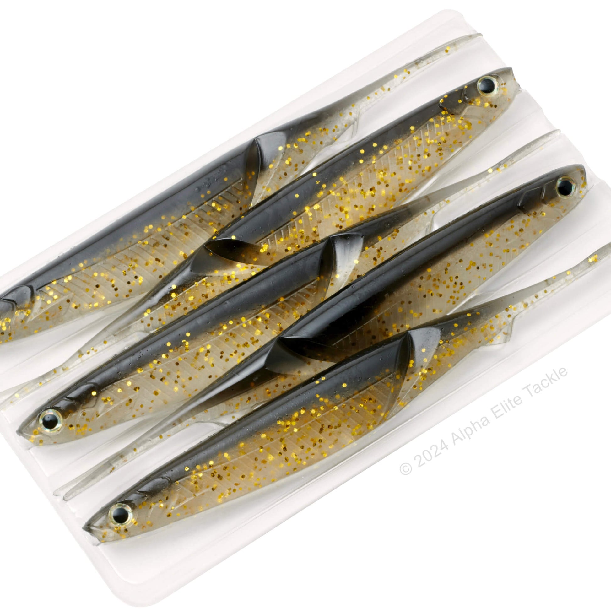Close up of the Prize Sould Shad Strolling Minnow in the color Golden Shiner