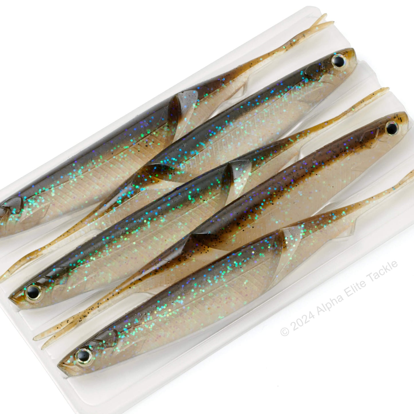 Close up of the Prize Sould Shad Strolling Minnow in the color LB Wakasagi