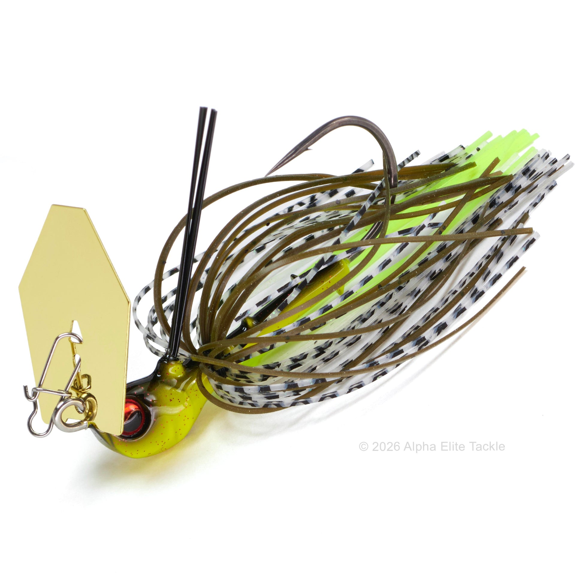 Fishing lure with a detailed design on a white background