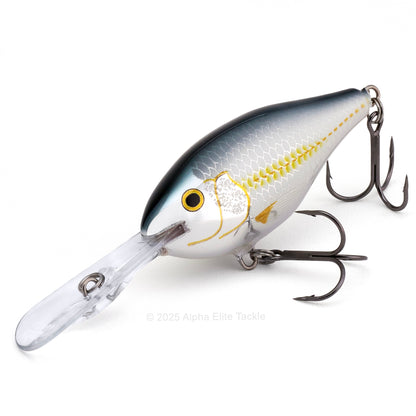 Close up of the Rapala Risto Rap RR07 crankbait in the color ALB Bleak