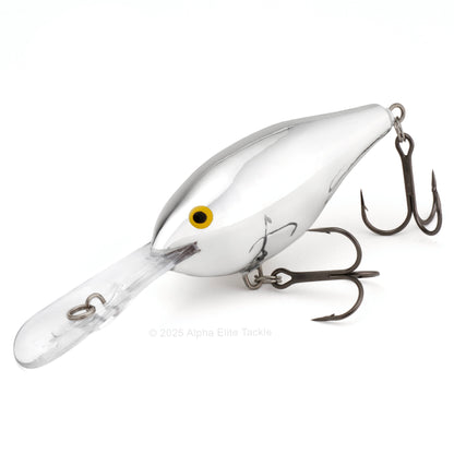 Close up of the Rapala Risto Rap RR07 crankbait in the color Pure Chrome