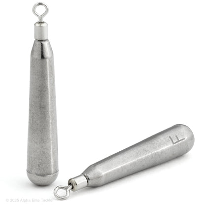 Two reins slim down shot sinkers on a white background 