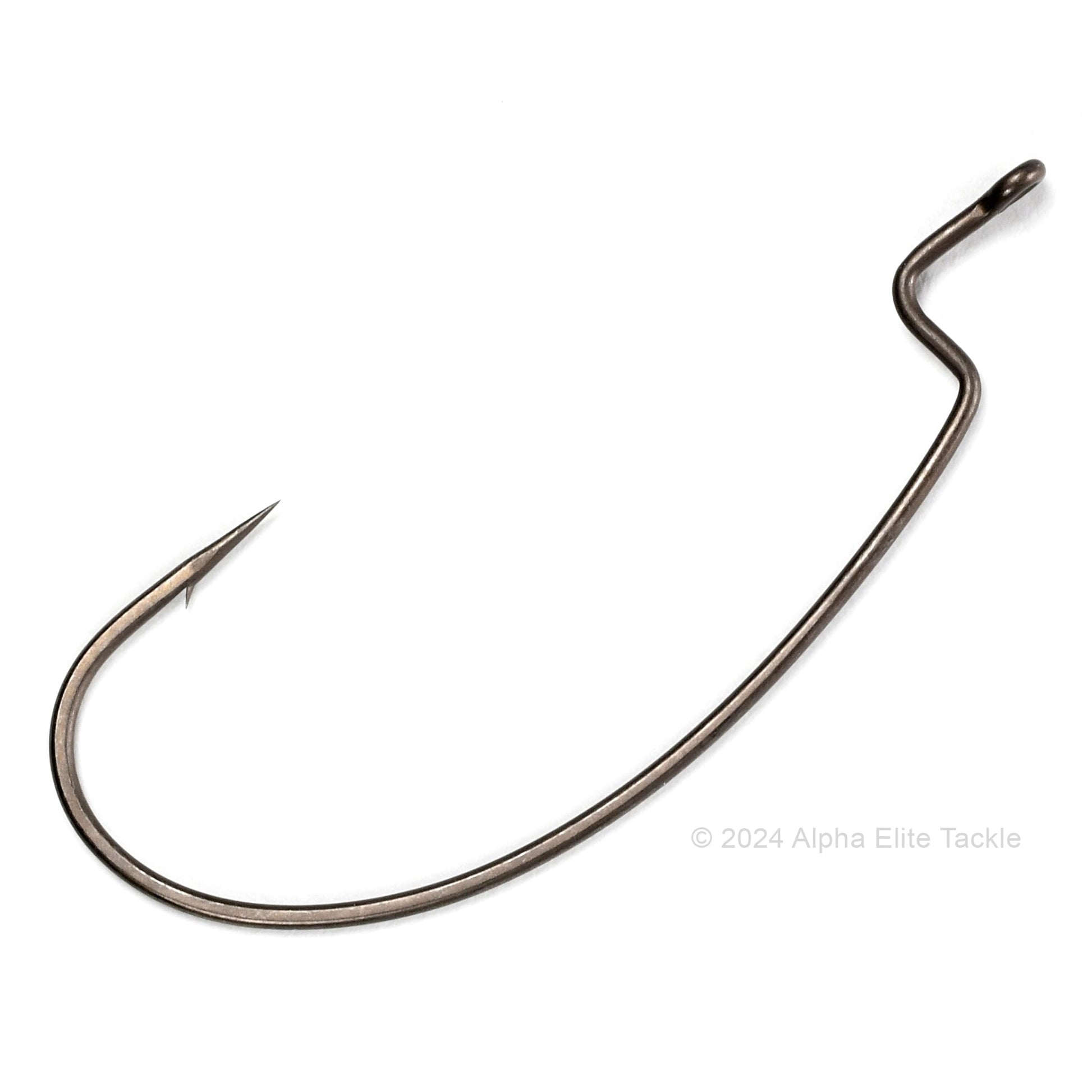 Close up of the Ryugi Infini Hobbit Offset Wide Gap Hook on a white background