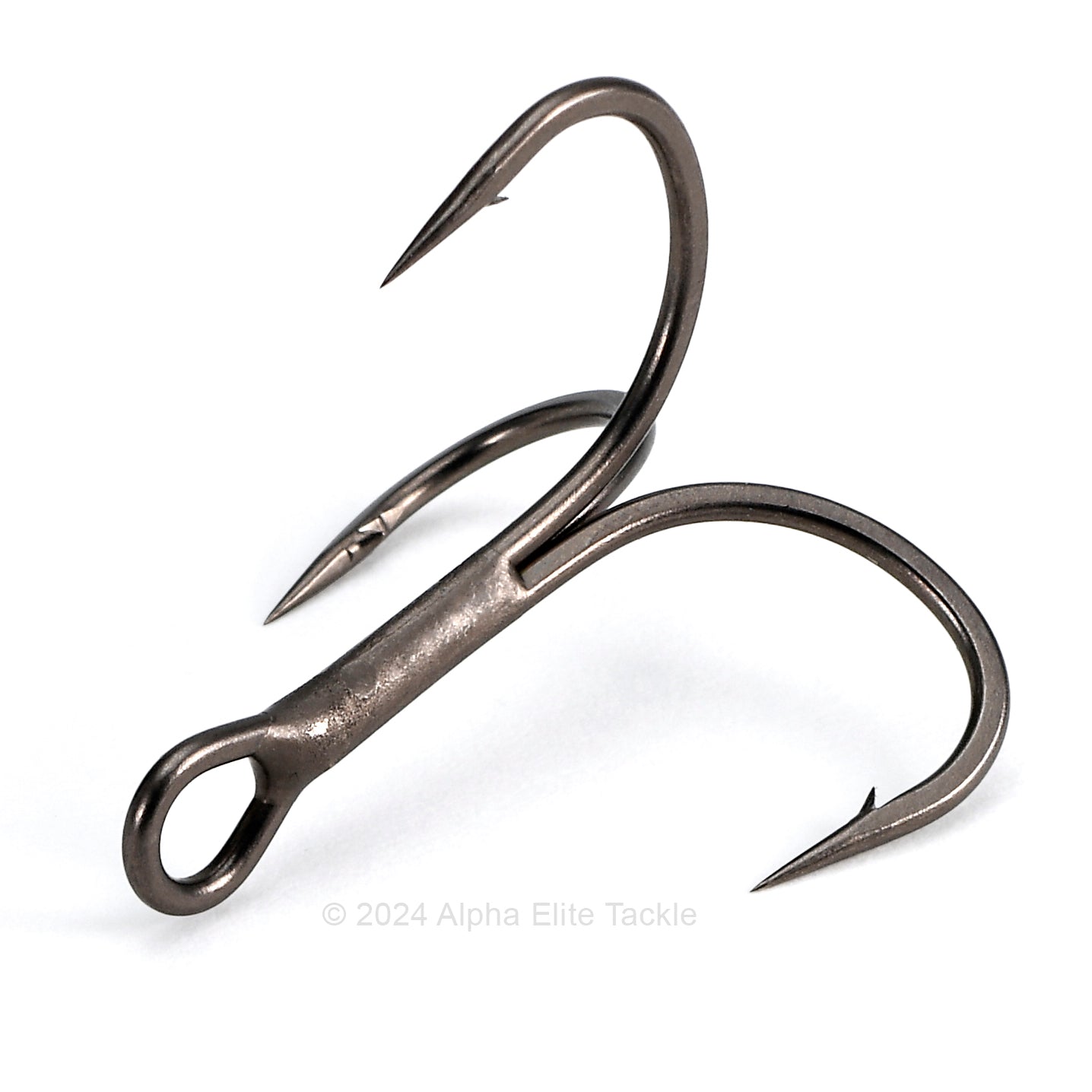 Close up of Ryugi Japan Pierce TC Treble Hook on white background