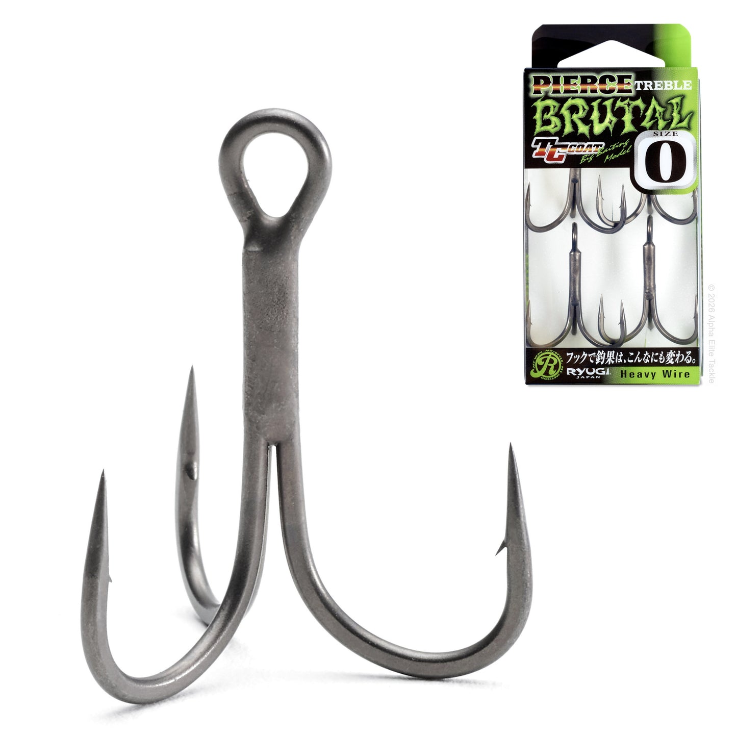 Fishing hook with packaging on a white background