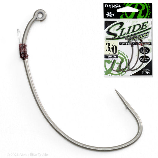 Ryugi Slide Pierce Hook and its packaging that is used for the back slide fishing technique
