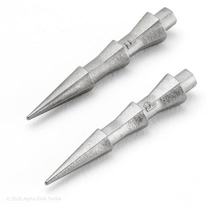 Two Ryugi Tungsten Nail Sinkers on a white background