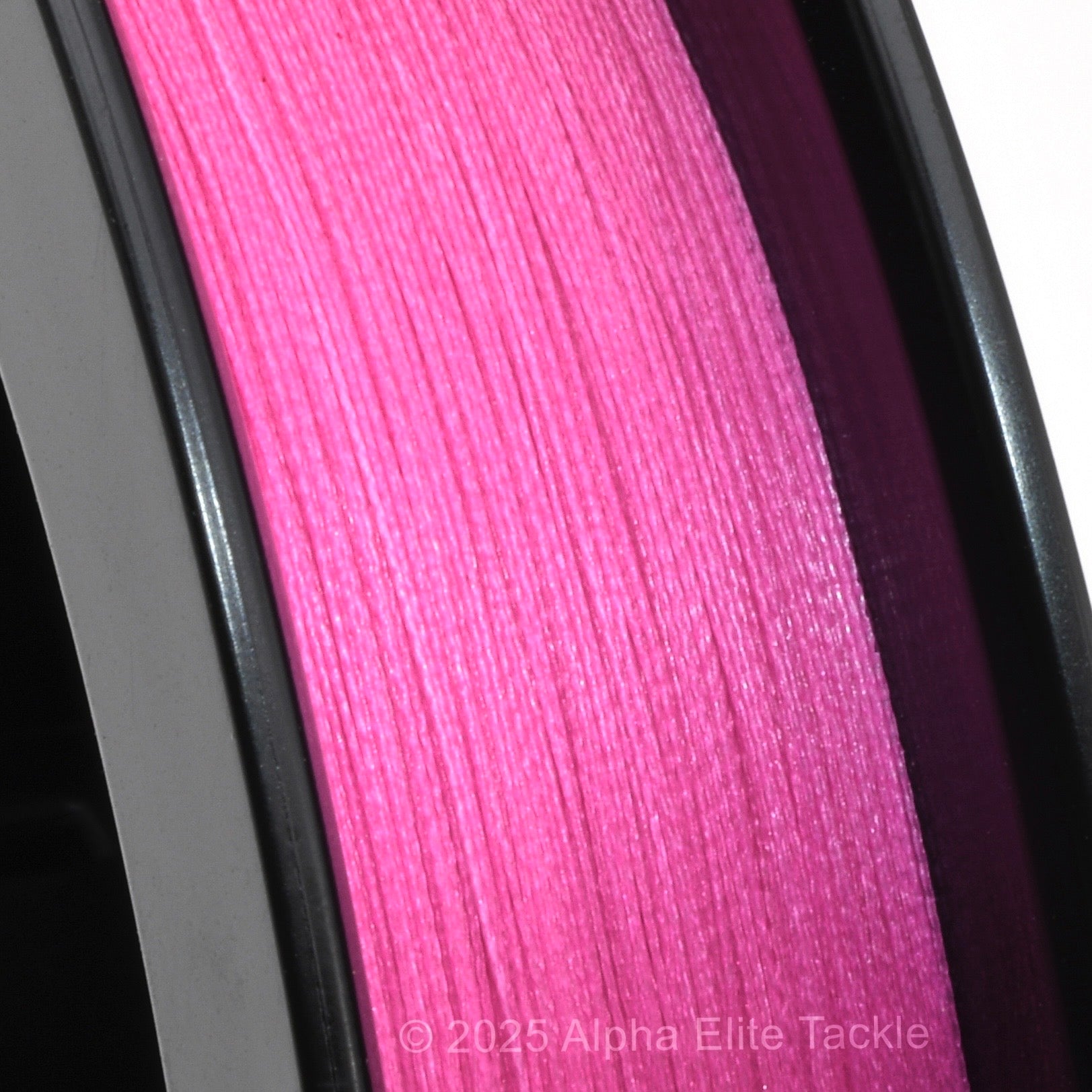 Close-up of Almight Braid Fishing Line in the color Pink.