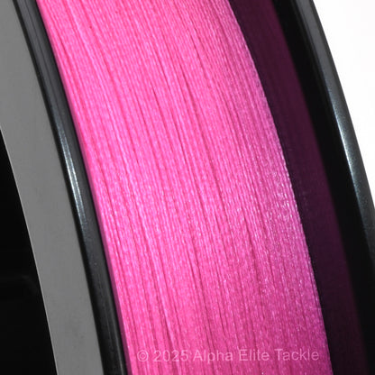 Close-up of Almight Braid Fishing Line in the color Pink.