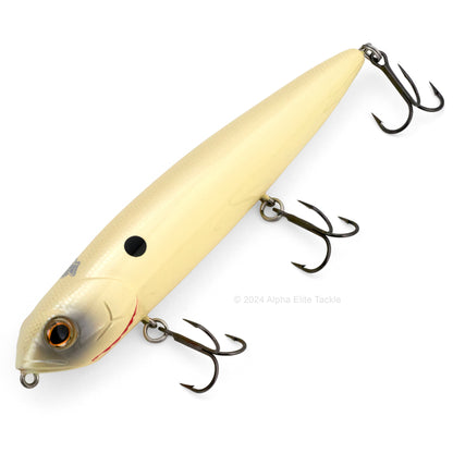 Close up of the Teckel Kicknocker Topwater in the color Bone on a white background