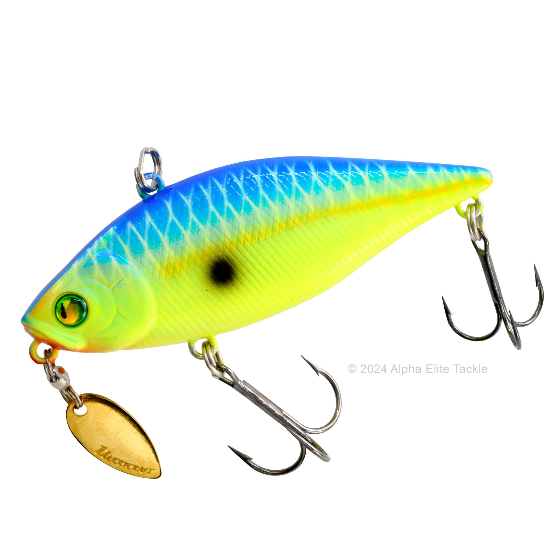 Close up of the Valley Hill LV500 Lipless Crankbait in the color Blue Back Chart.