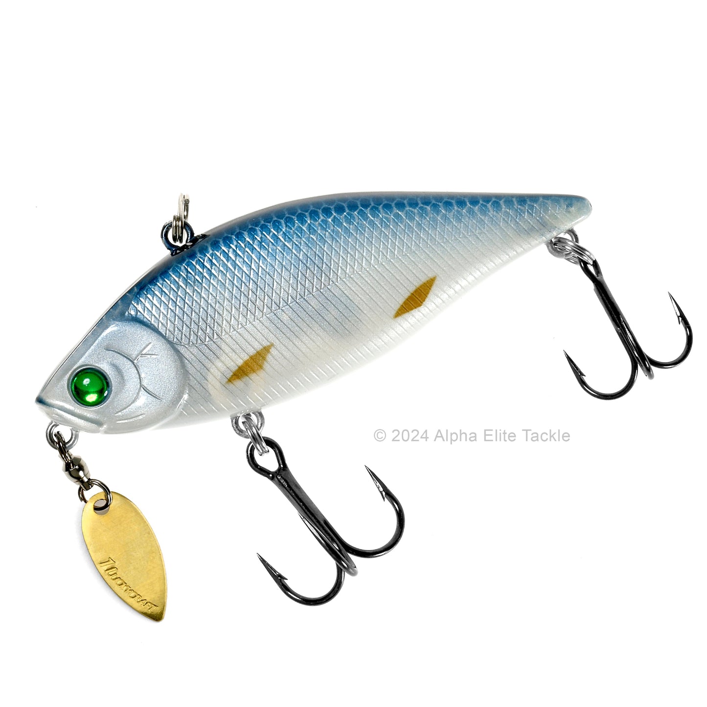 Close up of the Valley Hill LV500 Lipless Crankbait in the color Ghost Hasukko.
