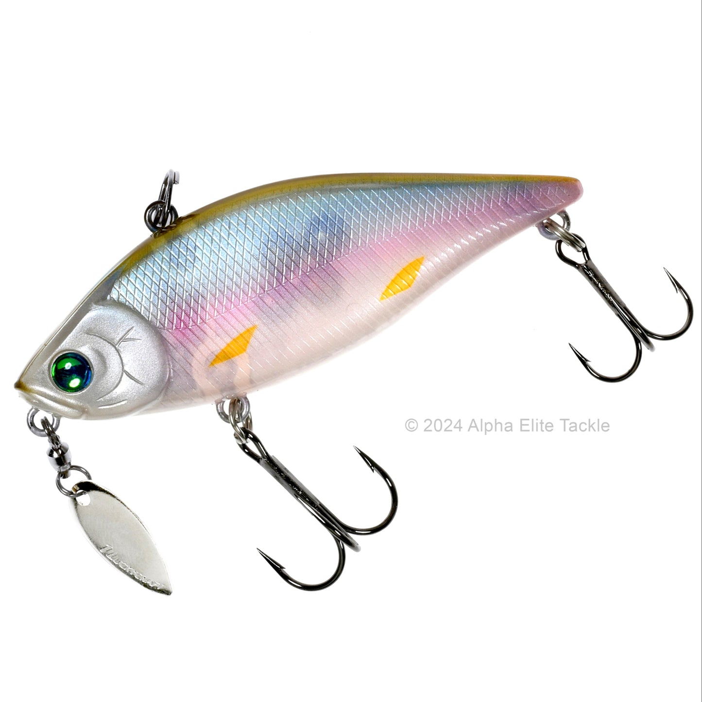 Close up of the Valley Hill LV500 Lipless Crankbait in the color Ghost Wakasagi.