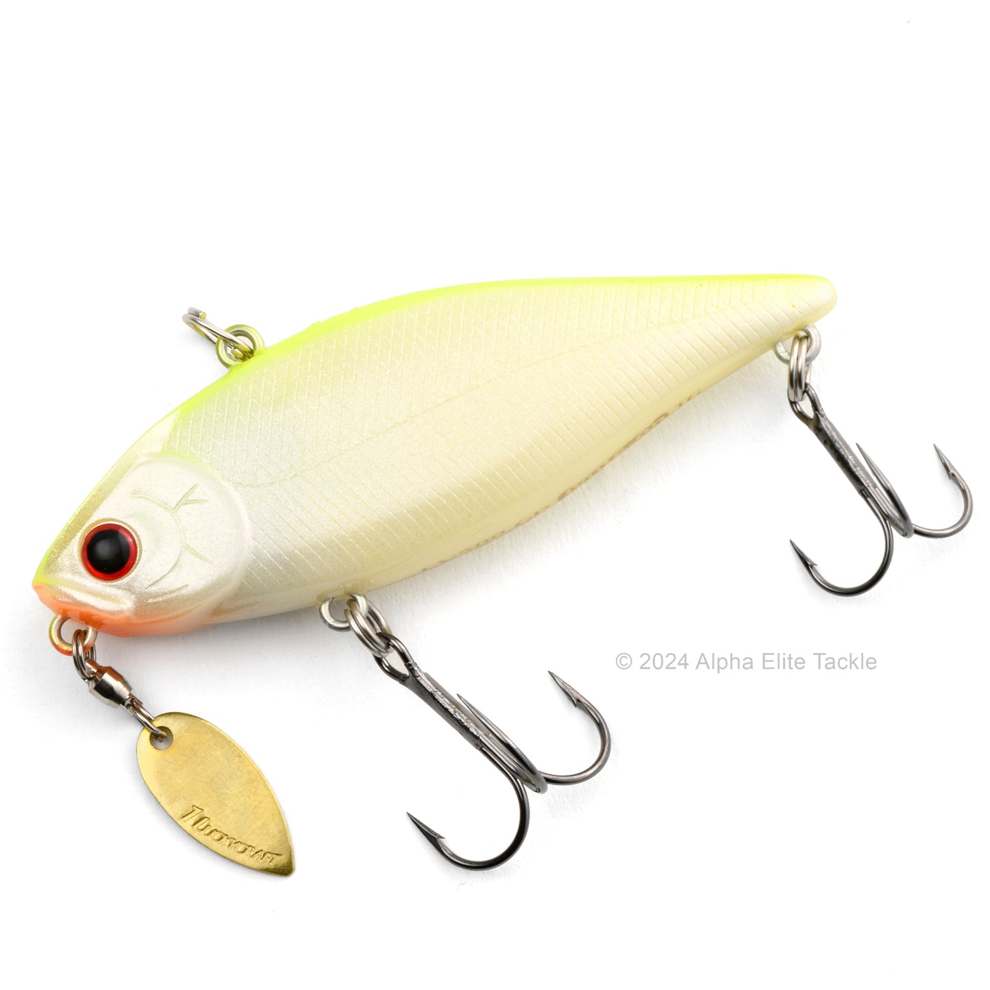 Close up of the Valley Hill LV500 Lipless Crankbait in the color Lime Bone.